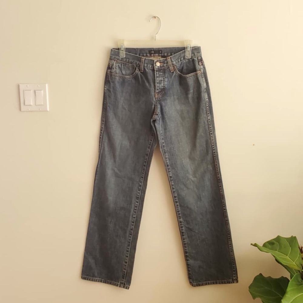 J. Crew button fly/hidden straight leg jeans 4